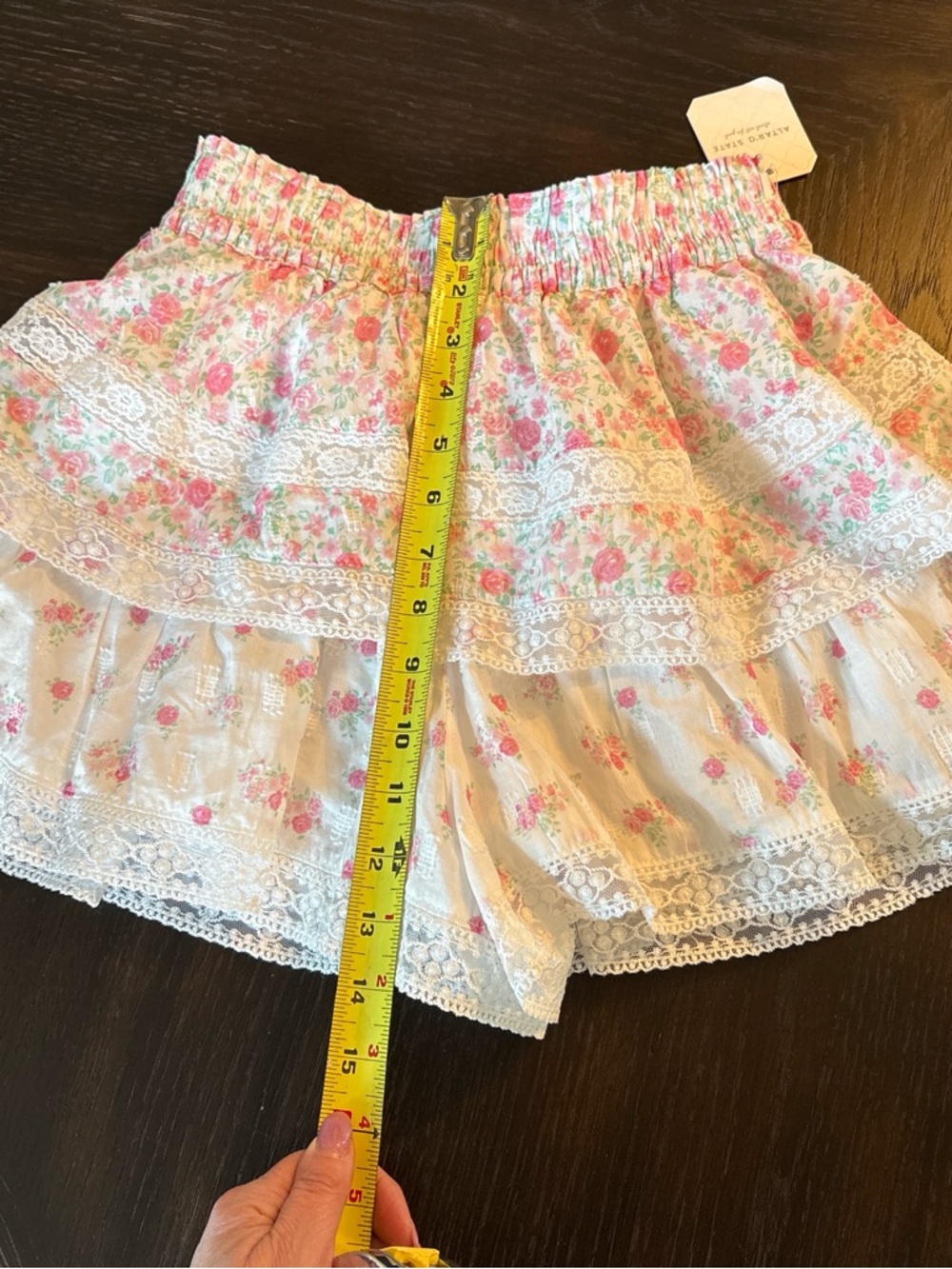 Altar’d State Floral Lace Mini Skirt Coquette Fairycore NWT Size XS Cottagecore - Picture 5 of 5